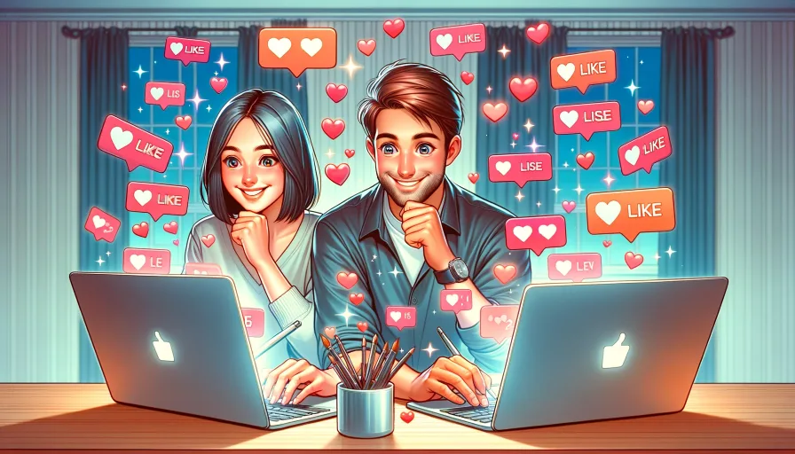 Translator watching their social media translations liked