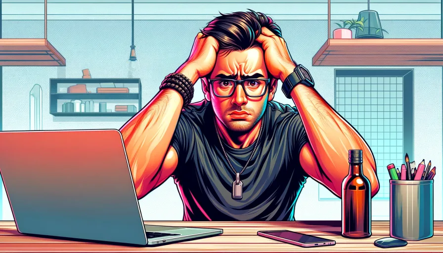 Translation inconsistency: A man in his desk wondering where is the mistake