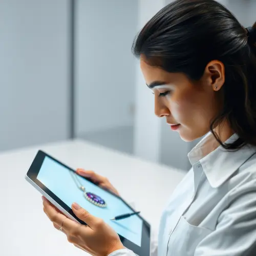 Engineer checking specs